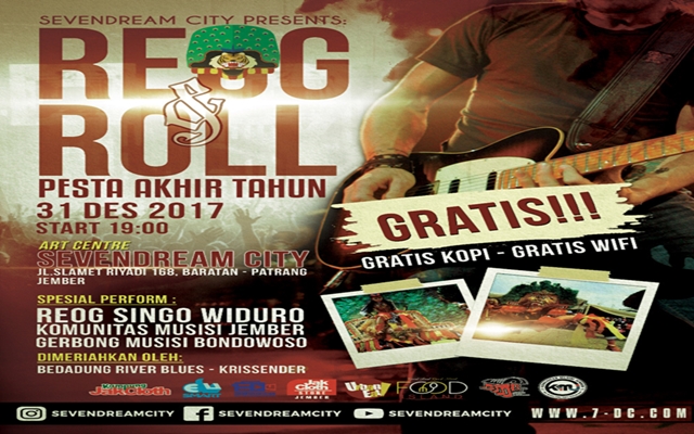 Reog N Roll Riuhkan Seven Dream City Sambut Pergantian Tahun